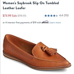 Sperry Saybrook Slip On Tumbled Leather Loafer